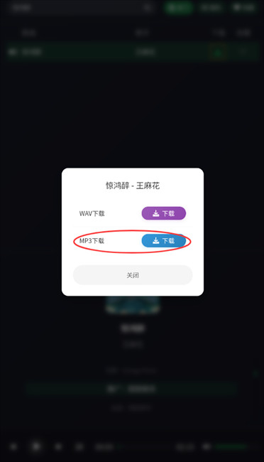 米兔音乐选择下载格式