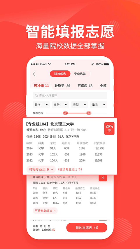 阳光高考网报志愿截图2